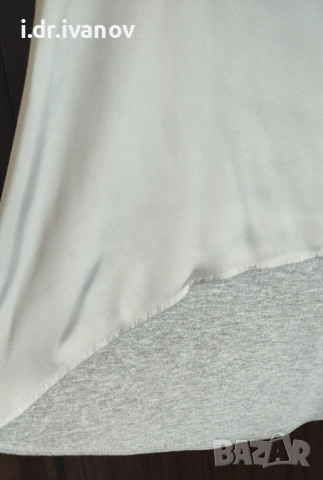 сива тениска LIU.JO с издължен гръб, снимка 4 - Тениски - 54179289