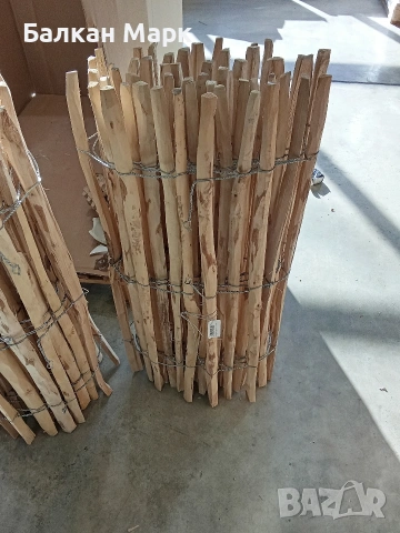 Немска декоративна Градинска Ограда от леска ,Лешник (Rollzaun) 90х500см, снимка 2 - Огради и мрежи - 53837752