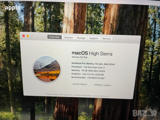 15,4" Core i7 MacBook Pro A1398 (Mid-2014 (IG) -i7/16GB RAM/512GB SSD, снимка 9 - Лаптопи за дома - 34746722