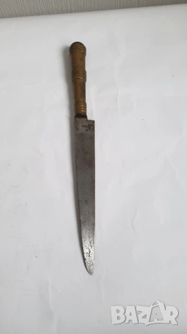 Стар нож с бронзова дръжка, снимка 7 - Антикварни и старинни предмети - 53667576