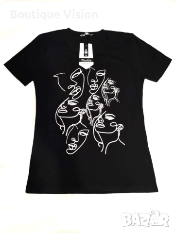 Ново! Стилна тениска с камъни