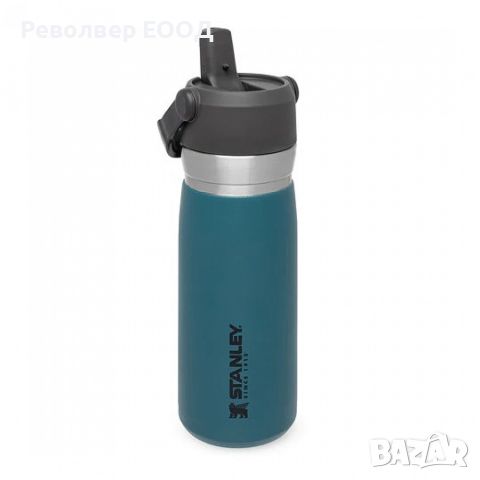 Бутилка за вода Stanley IceFlow™ Flip Straw - 0,650 мл, в цвят Lagoon, снимка 1 - Екипировка - 45321589
