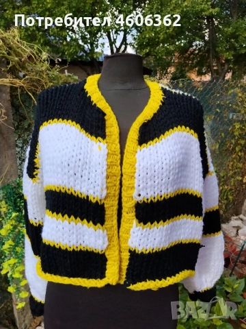 ръчно изплетена жилетка , снимка 6 - Жилетки - 52117126