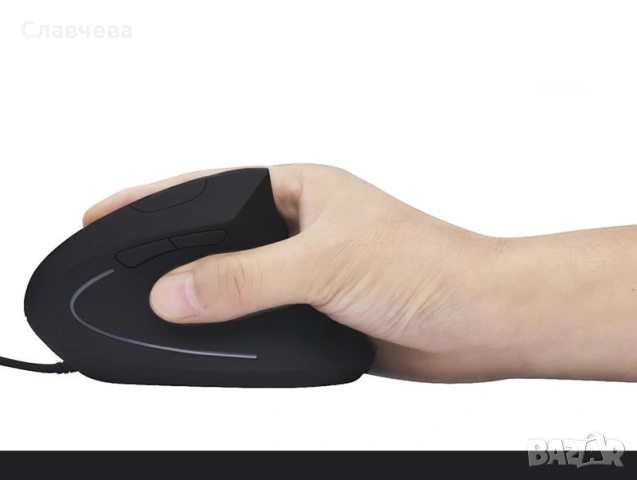 Ергономична Вертикална Мишка , снимка 2 - Клавиатури и мишки - 53652231
