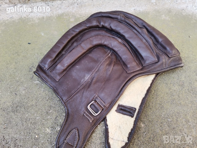 Стара кожена шапка , снимка 3 - Антикварни и старинни предмети - 53845051