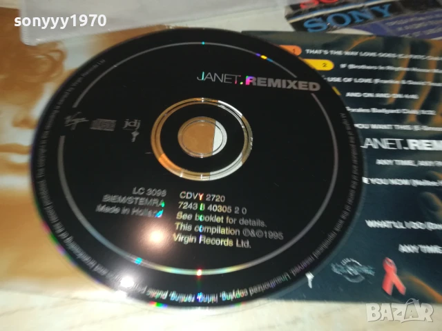 JANET.REMIXED CD-ВНОС GERMANY 0907251919, снимка 2 - CD дискове - 50966242