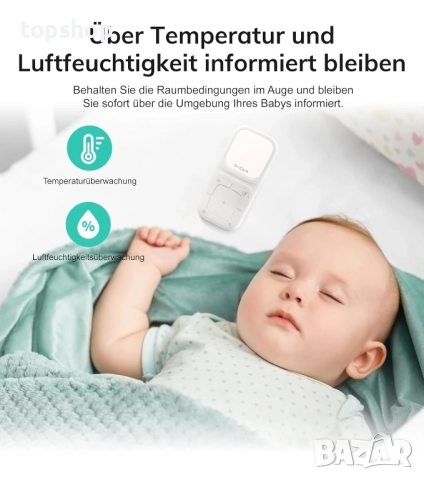 ЧИСТО НОВ, ТЕСТВАН Преносим бебешки аудио монитор и звуков бебефон NeoGo с обхват от 300 метра..., снимка 2 - Бебефони - 51598000