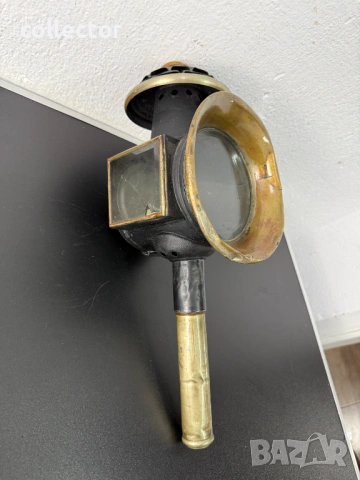 Файтонджийски месингов фенер. №8118, снимка 3 - Антикварни и старинни предмети - 54289873