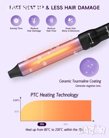 Caupureye Professional  Маша/Преса 3 в 1 с LCD дисплей за температурата НОВО, снимка 5 - Маши за коса - 46702350