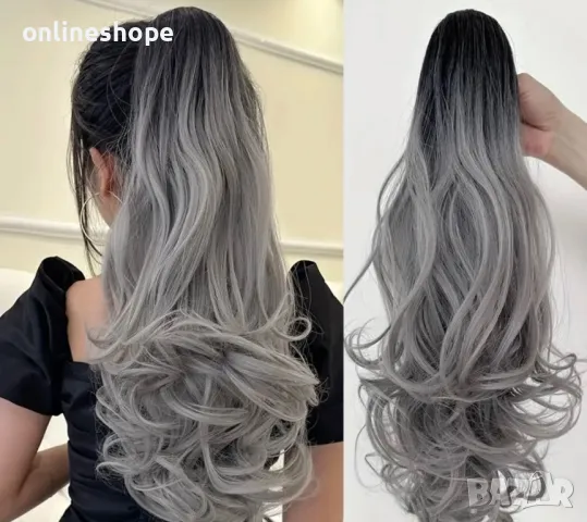 Удължение екстеншън за опашка от синтетична коса със захват шнола, снимка 13 - Аксесоари за коса - 49222629