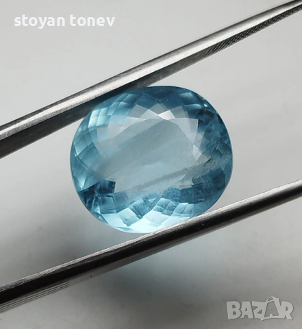 Рядък и Голям Естествен Аквамарин 10.59 карата – "SANTA MARIA" BLUE!, снимка 12 - Други - 53893051