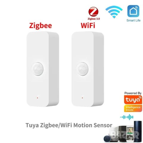 Tuya Smart / Smart Life WiFi или Zigbee PIR (motion) сензор детекция на движение, снимка 5 - Друга електроника - 41284234