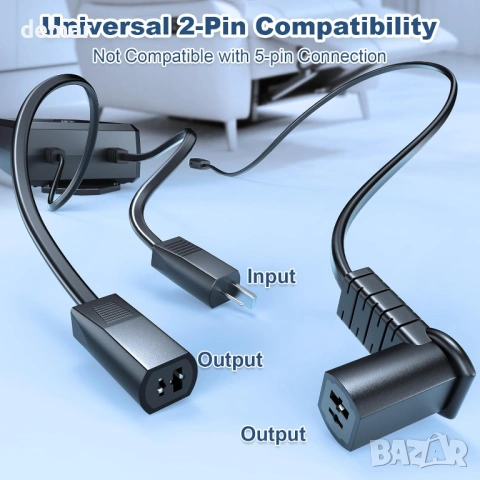 Батерия 2500mAh за ел. кресла, зарядно устройство, универсален 2-пинов, снимка 4 - Друга електроника - 53372742