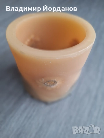 декоративен свещник от парафин с основа, ръчна изработка 