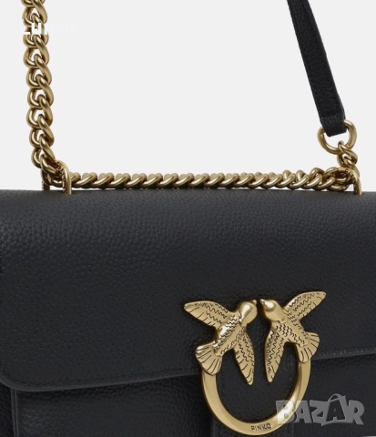 Оригинална чанта Pinko Leather Shoulder Bag, снимка 2 - Чанти - 52453230