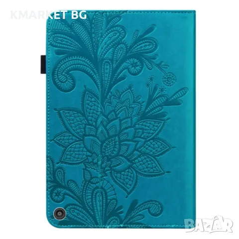 Amazon Kindle Fire HD 10 2021 / HD 10 Plus 2021 Flower Кожен Калъф и Протектор, снимка 2 - Калъфи, кейсове - 46977526