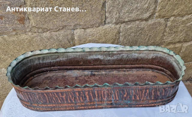 Винтидж медна кашпа, снимка 5 - Декорация за дома - 53727245