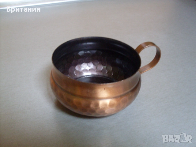 Медна "бакърена" чашка., снимка 2 - Декорация за дома - 52939265