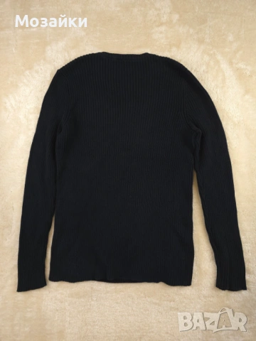 DKNY Jeans плетен пуловер употребяван, черен, размер S, снимка 6 - Пуловери - 53596161