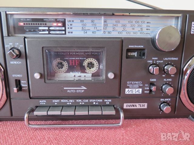 Vintage ,Sanwa 7096,Japan -радиокасетофон 2, снимка 6 - Радиокасетофони, транзистори - 45494547
