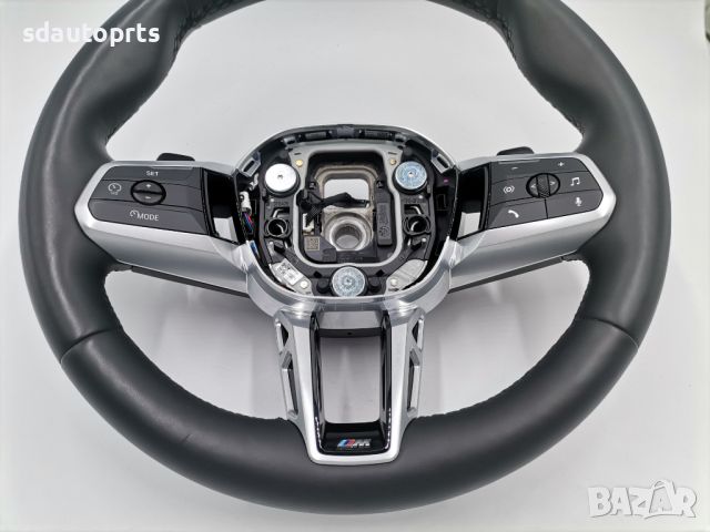 M Sport Черен Кожен Спортен Волан BMW 2 U06 X1 U11 - Отличен, снимка 3 - Части - 45926575