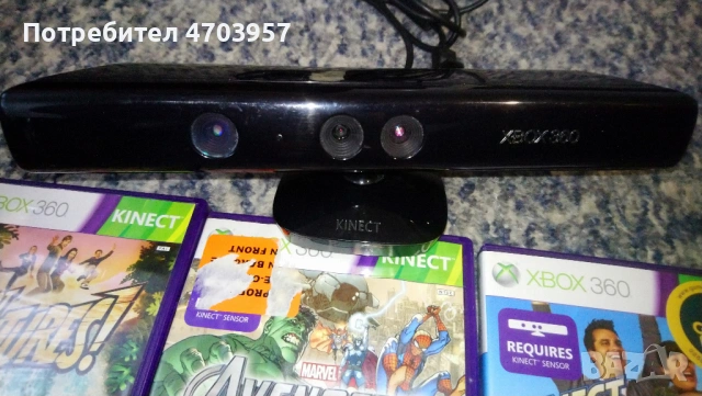 Камера Kinect За Xbox 360 с 3 Игри kinect adventures, снимка 2 - Игри за Xbox - 53042194