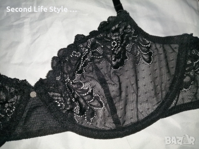 60H черен дантелен сутиен марка Change Lingerie (колекция Intimate), снимка 6 - Бельо - 52899953