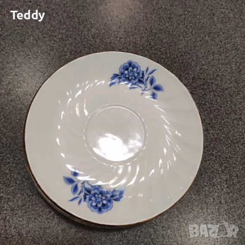 Чинийки, стар български порцелан, 5 броя, снимка 2 - Антикварни и старинни предмети - 51966979