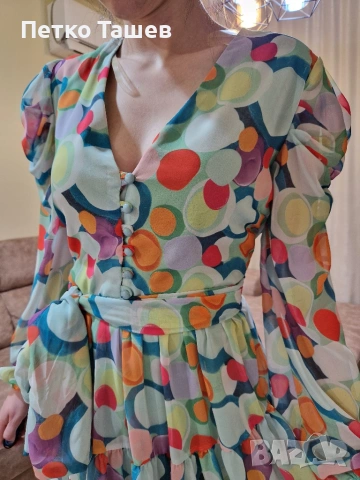 Нова цветна рокля , снимка 4 - Рокли - 53817754