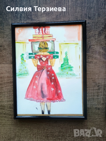 Коледни картини "Christmas gift" комплект , снимка 2 - Картини - 52437506