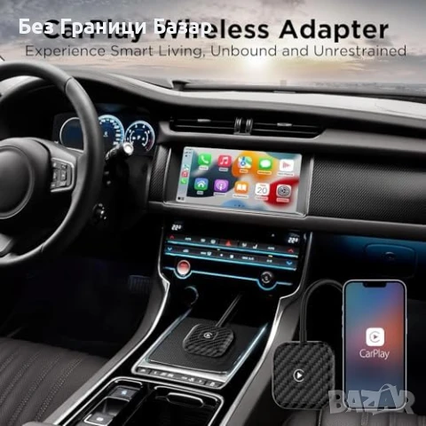 Нов CarPlay Безжичен Адаптер за iPhone – Plug&Play за Над 800 Коли, снимка 2 - Друга електроника - 50799500