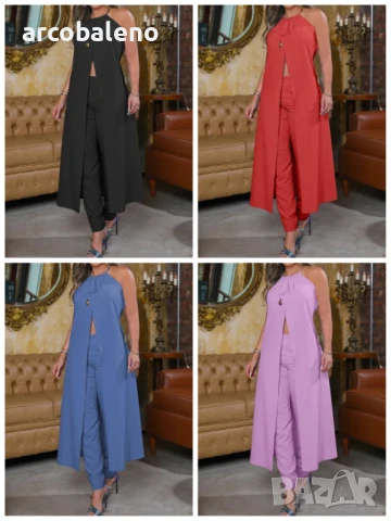 Дамски моден летен комплект от две части, 4цвята  