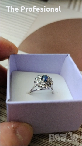 Дамски пръстен диаманти., снимка 3 - Пръстени - 53677182