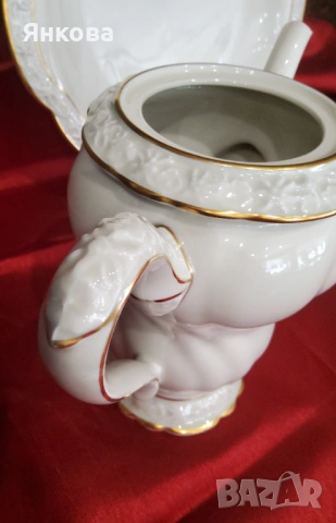 Комплект чайник и плато Jlmenau , снимка 5 - Антикварни и старинни предмети - 53602836