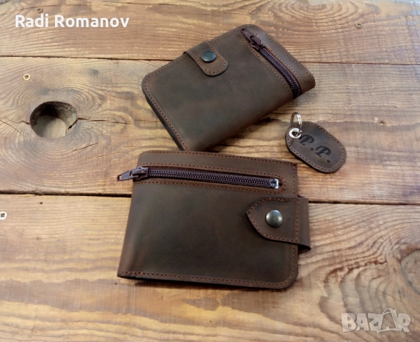 Ръчно изработени мъжки кожени портфейли , снимка 7 - Портфейли, портмонета - 52309225
