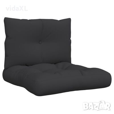 vidaXL Палетни възглавници, 2 бр, черни, текстил(SKU:314505