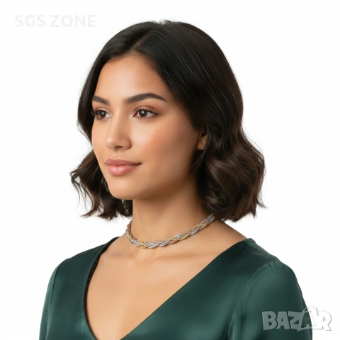 позлатено сребърно колие от Италия 925, снимка 6 - Колиета, медальони, синджири - 51759948