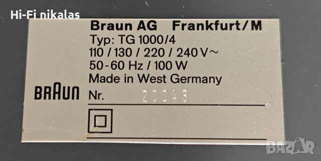 ролков магнетофон BRAUN AG TG 1000/4, снимка 8 - Грамофони - 53916523