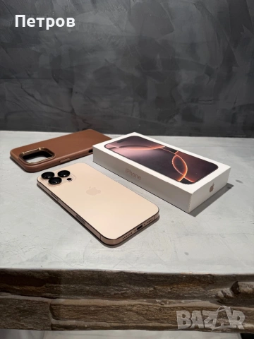КАТО ЧИСТО НОВ Iphone 16 Pro Max Desert + калъф, снимка 3 - Apple iPhone - 54117116