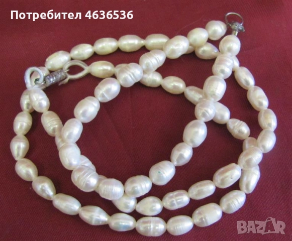 Дамско колие и гривна естествени перли, снимка 3 - Бижутерийни комплекти - 53322363