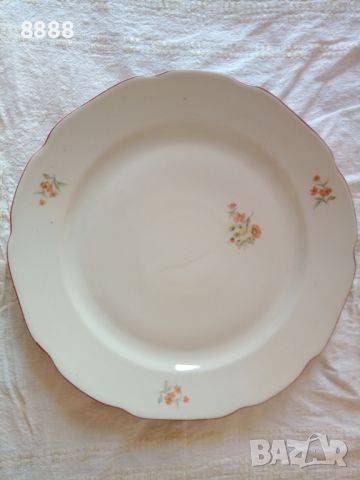 Кръгла голяма чиния -плато, снимка 1 - Антикварни и старинни предмети - 45598156