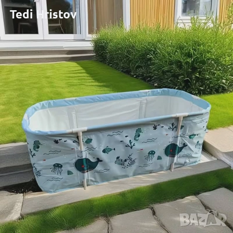 ❗ПРОМО❗Сгъваема преносима вана XXL с възглавница и топлоизолация – Комфорт и удобство в малката баня, снимка 7 - Душ кабини и вани - 52988692