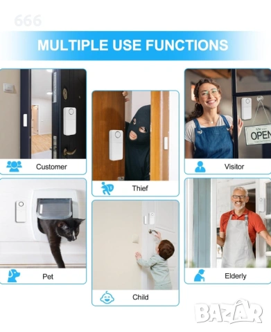 Аларма с 2 дистанционни управления, снимка 7 - Друга електроника - 53570575