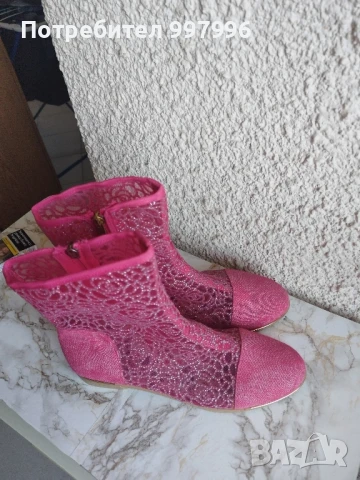 цикламени летни боти-40номер, снимка 2 - Дамски боти - 50564677
