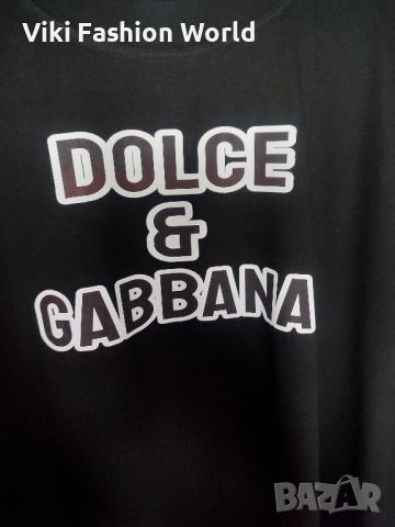 DOLCE & GABBANA черни тениски висок клас, снимка 4 - Тениски - 45683039