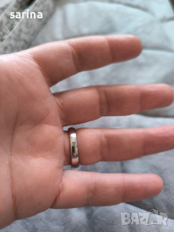Сребърен пръстен с камък, снимка 2 - Пръстени - 52935615