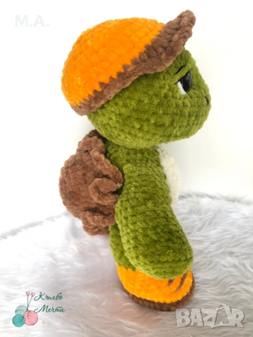 Костенурката Франклин - ръчно изплетена играчка, снимка 2 - Плюшени играчки - 54052340