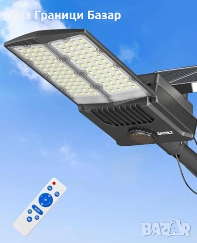 Нова Соларна улична лампа 6500K IP67 сензор за движение 30000mAh батерия