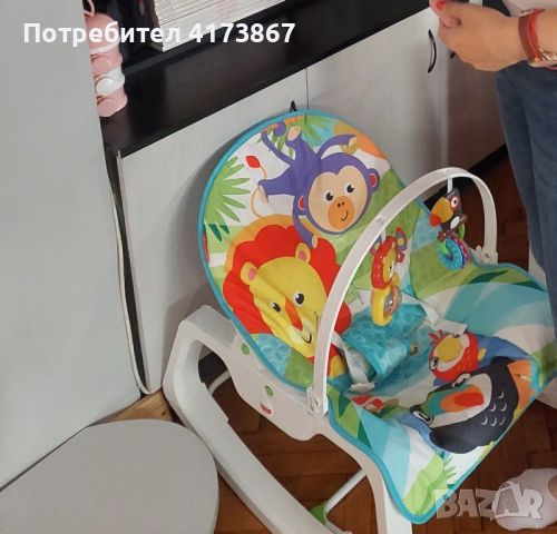 Fisher Price люлеещо се столче за бебе, снимка 1