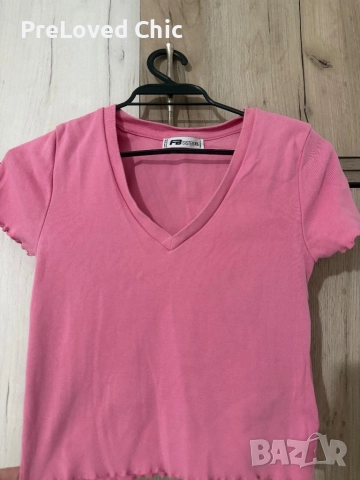 Къса розова блуза 
